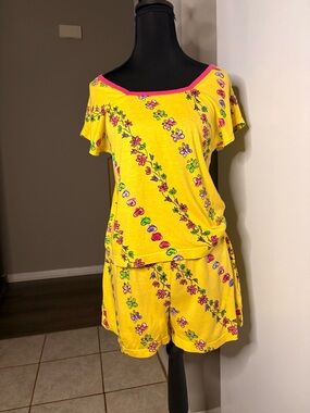 Heart/Flower/Butterfly PrintSquare Neck Kidcore Women’s Arizona Jean Co. Pajamas